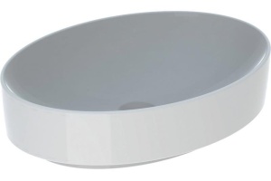 500.771.01.2 VariForm Раковина с установкой на столешницу овальной формы, 55х40 см, без отв. под смеситель, без отв. перелива