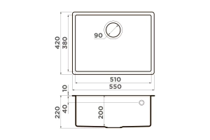 Мойка кухонная Omoikiri Tedori Tetogranit/leningrad grey (4993540) - 2