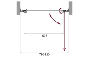 Душевая дверь BelBagno Sela 80 хром (SELA-B-1-80-P-Cr) - 3