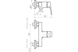 Смеситель для душа Rav Slezak Colorado хром (CO181.5/1) - 2
