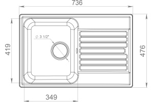 Мойка кухонная GranFest Quarz Z78 черный - 3