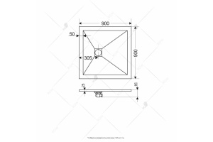 Душевой поддон Rgw  90 см (16152099-02) - 2