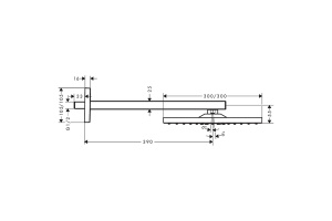 26238140 HG Raindance Е Air 1jet 300 верхний душ - 2