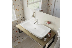 Столешница с раковиной DIWO Элиста 100 светлое дерево, с раковиной Углич 0117 - 2