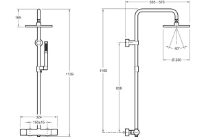 Душевая стойка Jacob Delafon Toobi E8993-CP - 2