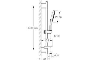 Душевой гарнитур Grohe Rainshower SmartActive 26592LS0 белая луна - 2