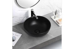 Раковина накладная ABBER Bequem 36 черная матовая (AC2105MB) - 3