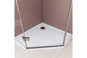 Поддон Калифорния 90х90 пятиугол. бел. - 3