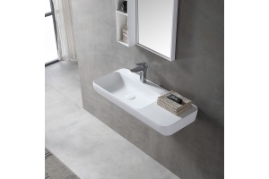 Подвесная раковина Vincea 90х40 белая матовая - 2