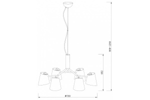 Подвесная люстра Freya Nordic FR5127PL-06B - 3