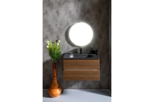 Тумба под раковину Armadi Art Vallessi 80 темное дерево - 2