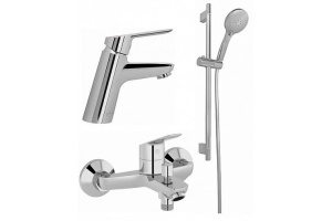Душевой комплект Jacob Delafon Lucien E20850RU-CP 3 в 1 два смесителя + душевой гарнитур
