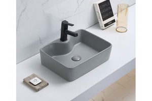 Раковина накладная CeramaLux NC 48.5 см светло-серый матовый (7291MH-5) - 2