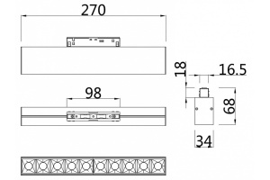 Трековый светодиодный светильник для магнитного шинопровода Maytoni Technical Points TR014-2-20W3K-W - 2
