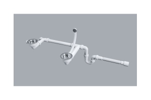 Сифон телескопический двойной с круглым переливом Paulmark Trust хром - 2