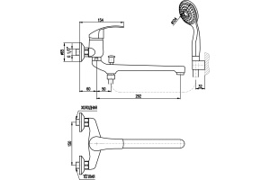 Смеситель для ванны Rav Slezak Mississippi хром (MS057.5/1) - 2