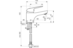 Смеситель для раковины Vidima Fine (BA384AA) - 2