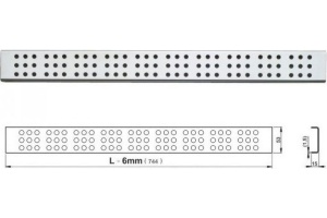 Решетка AlcaPlast Cube 750M матовая - 2