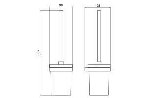 Ершик для унитаза подвесной Timo Petruma черный матовый - 2