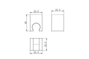 Держатель для ручного душа AQUATEK AQ2400MB, матовый черный - 2