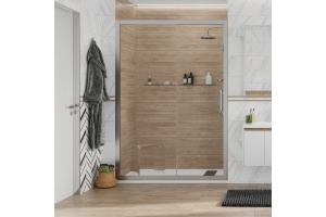 Душевая дверь в нишу STWORKI Стокгольм DE019D2150200 150 см профиль хром матовый - 2