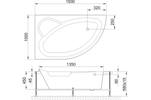 Акриловая ванна Royal bath Alpine 150x100 см (RB 819100 L) - 2