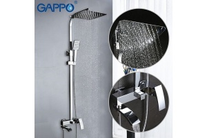 Душевая система Gappo, излив является переключателем на лейку хром G2407