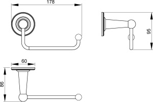 Бумагодержатель Timo Nelson 160041/02 антик - 2