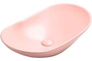 Раковина накладная CeramaLux NC 61.5 см розовый матовый (7811AMP-3)