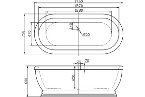 Акриловая ванна BelBagno BB03 - 3