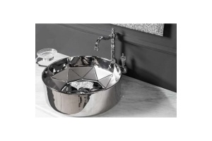 Раковина накладная Armadi Art NeoArt 40 серебро - 2