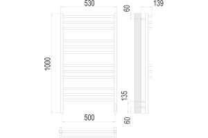 Электрический полотенцесушитель Terminus Соренто П12 500х1000 Хром - 3