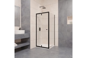 Душевой уголок RGW Passage 70х90 черный стекло прозрачное