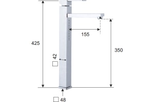 Смеситель для раковины Remer Qubika Q11LXL - 2