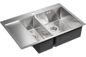 Мойка кухонная Paulmark Liga R 78 брашированная сталь - 3