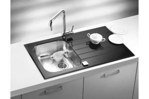 Мойка кухонная Alveus Glassix 10 черная - 2