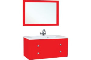 Мебель для ванной Bellezza Милан 100 красная