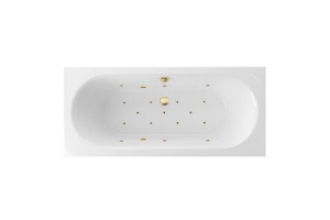Ванна акриловая Excellent Oceana Relax 160х75 с гидромассажем белый - золото