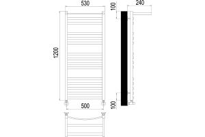 Водяной полотенцесушитель Terminus Енисей П15 500х1200 с полкой Хром - 3