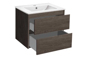 Тумба под раковину Vincea Gio 60 темное дерево - 2