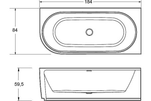 Акриловая ванна Riho Desire L 184х84 - 2