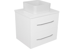 Тумба под раковину Misty Челси 60 белая глянцевая - 2