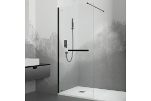 Душевая перегородка RGW Walk In WA-041B 100х195 профиль черный стекло прозрачное