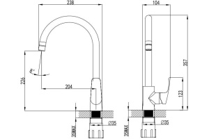Смеситель для кухни, Niagara, Milardo, NIASB00M05 - 2