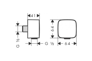 Шланговое подключение Hansgrohe Fixfit белый матовый - 2