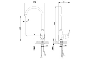 Смеситель для кухонной мойки Lemark Partner хром (LM6555C) - 2