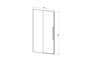 Душевая дверь Vincea Slim-N 130 черный стекло прозрачное - 2