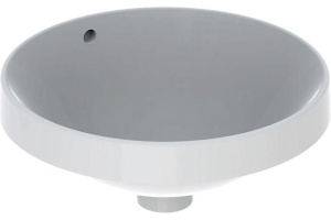 500.700.01.2 Geberit VariForm Раковина встраиваемая в столешницу круглой формы, D=40 см, без отв. под смеситель, с отв. перелива