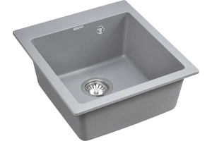 Мойка кухонная Paulmark Zemar 46 серый матовый  - 2