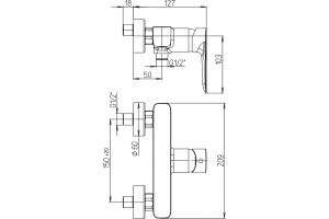 Смеситель для душа Paini Nove 09CR511 - 2